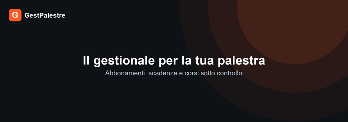 Demo di GestPalestre: dashboard, clienti e abbonamenti con scadenze e rinnovi